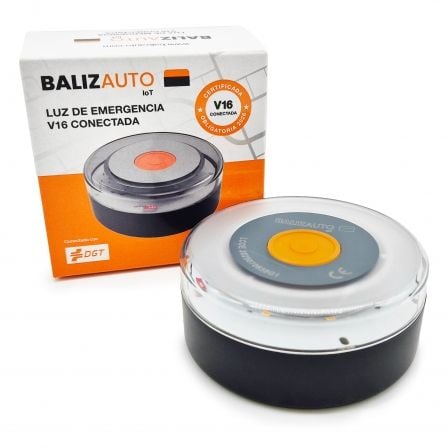 Luz baliza de emergencia para coche Balizauto Connected V16 PD-000093/ Homologada/ Base Imantada/ Geolocalizable/ Funciona a Pilas - Frikibase