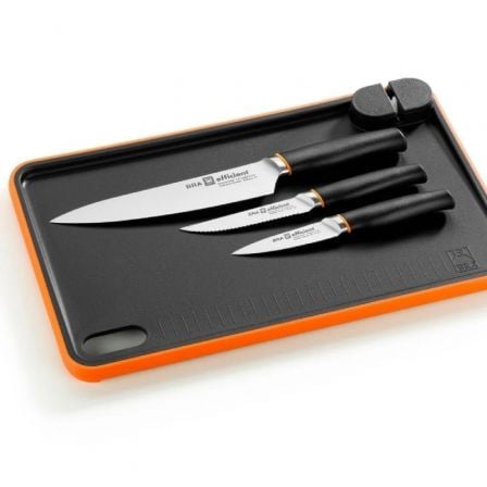Pack 3 Cuchillos Bra Efficient A198021 con tabla para cortar - Frikibase