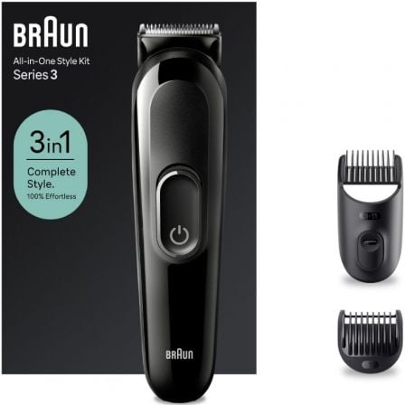 Afeitadora Braun All in One 3 en 1 Style Kit Series 3/ con batería/ 2 Accesorios - Frikibase