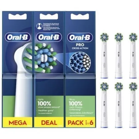 Cabezal de Recambio para cepillo Oral-B Pro Cross Action/ Pack 6 uds - Frikibase