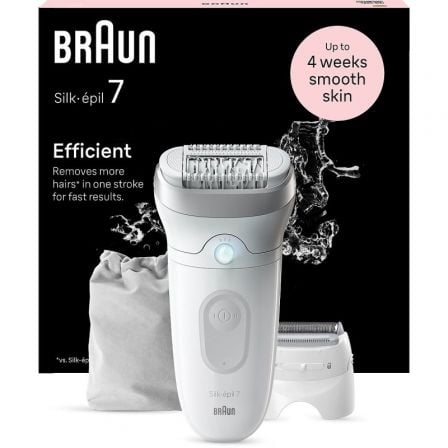 Depiladora Braun Silk Epil Series 7 7-041/ con Batería/ 5 Accesorios - Frikibase