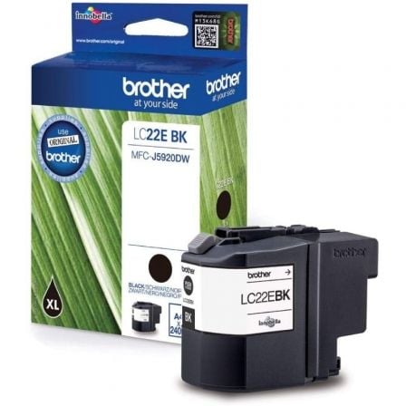 Cartucho de Tinta Original Brother LC-22EBK XL Alta Capacidad/ Negro - Frikibase