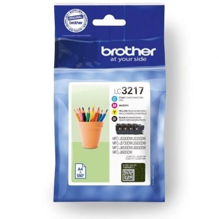 Cartucho de Tinta Original Brother LC3217VAL/ Multipack/ Negro/ Cian/ Magenta/ Amarillo - Frikibase