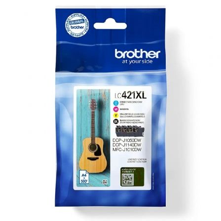 Cartucho de Tinta Original Brother LC421XL Alta Capacidad/ Multipack/ Cian/ Magenta/ Amarillo/ Negro - Frikibase