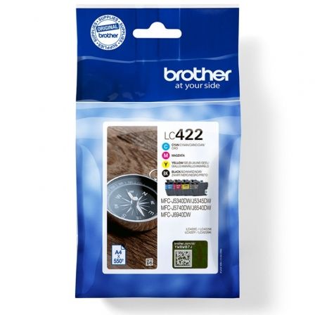 Cartucho de Tinta Original Brother LC422VAL Multipack/ Cian/ Magenta/ Amarillo/ Negro - Frikibase