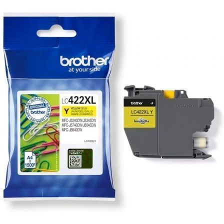 Cartucho de Tinta Original Brother LC-422 XL Alta Capacidad/ Amarillo - Frikibase