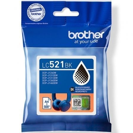 Cartucho de Tinta Original Brother LC521BK/ Negro - Frikibase