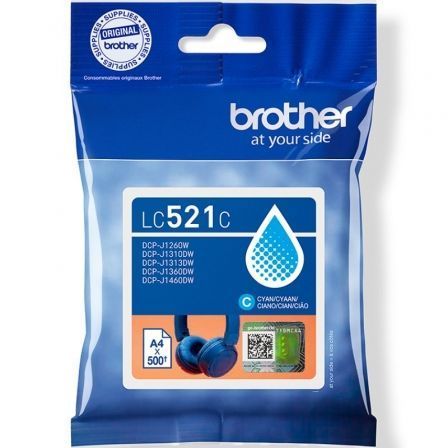 Cartucho de Tinta Original Brother LC521C/ Cian - Frikibase