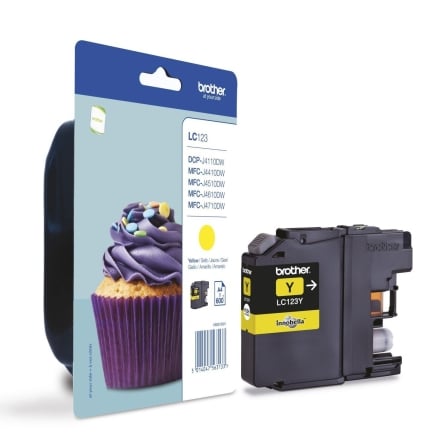 Cartucho de Tinta Original Brother LC-123Y/ Amarillo - Frikibase