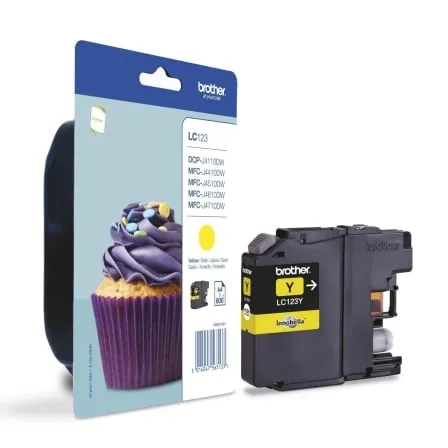 Cartucho de Tinta Original Brother LC-123Y/ Amarillo - Frikibase