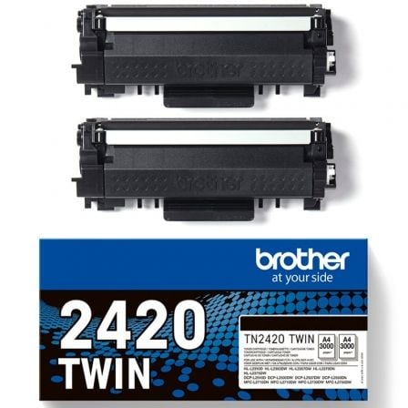 Tóner Original Brother TN2420TWIN Multipack XL Alta Capacidad/ 2x Negro - Frikibase
