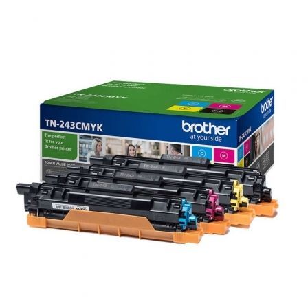 Tóner Original Brother TN-243CMYK Multipack/ Cian/ Magenta/ Amarillo/ Negro - Frikibase