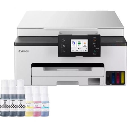 Multifunción Recargable Canon MAXIFY GX1050 MegaTank 3 en 1 WiFi/ Dúplex/ Pack impresora + consumibles XL/ Blanca - Frikibase