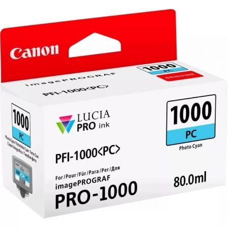Cartucho de Tinta Original Canon PFI-1000PC/ Cian Foto - Frikibase