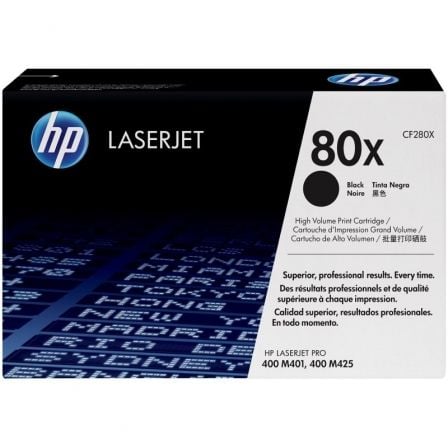 Tóner Original HP nº80X XL Alta Capacidad/ Negro - Frikibase