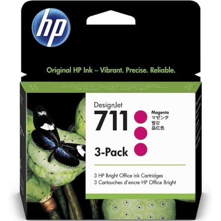 Cartucho de Tinta Original HP nº711 Multipack/ 3x Magenta - Frikibase