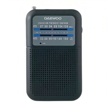 Radio Portátil Daewoo DW1008/ Negra - Frikibase