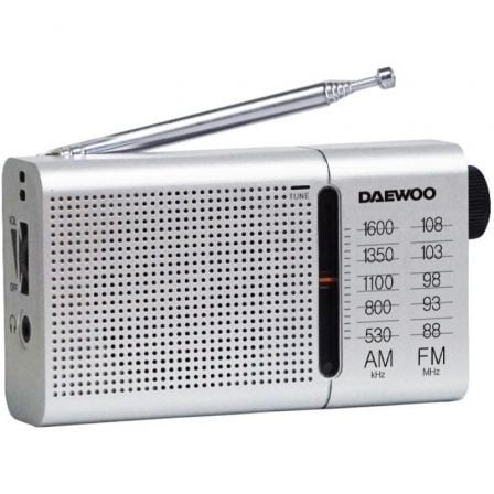 Radio Portátil Daewoo DW1037/ a Pilas/ Plateada - Frikibase