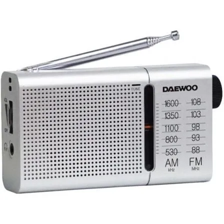 Radio Portátil Daewoo DW1037/ a Pilas/ Plateada - Frikibase
