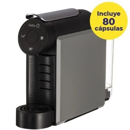 Cafetera de Cápsulas Delta Mini Qool/ Gris + 80 cápsulas QALIDUS - Frikibase