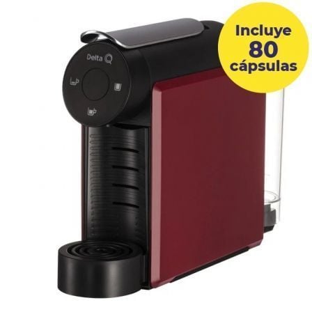 Cafetera de Cápsulas Delta Mini Qool/ Roja + 80 cápsulas QALIDUS - Frikibase