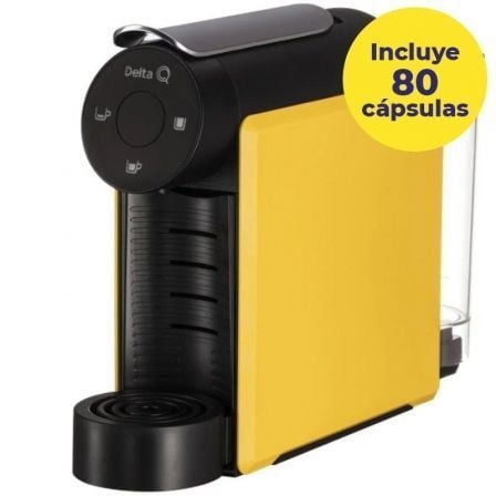 Cafetera de Cápsulas Delta Mini Qool/ Amarilla + 80 cápsulas QALIDUS - Frikibase
