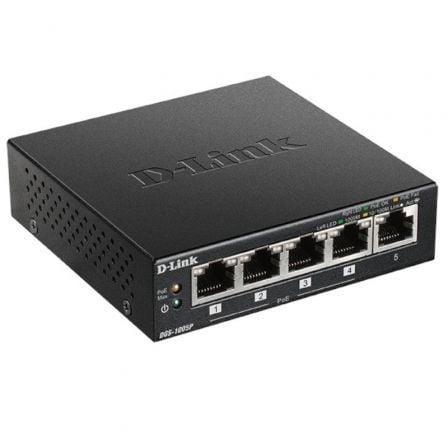 Switch D-Link DGS-1005P 5 Puertos/ RJ-45 10/100/1000 PoE - Frikibase