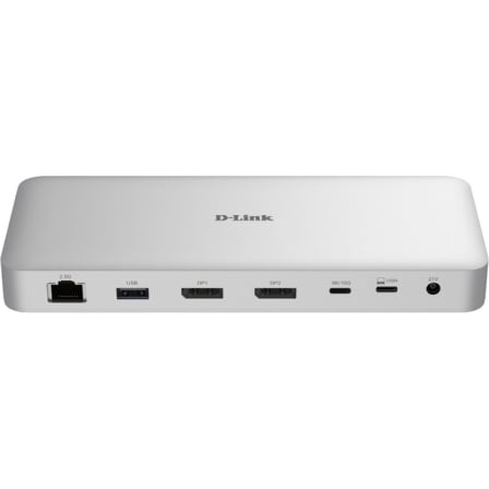Docking USB Tipo-C 4.0 D-Link DUF-901/E/ 3xUSB/ 3xUSB Tipo-C/ 2xDisplayPort/ 1xRJ45/ 1xUSB Tipo-C PD/ Blanco - Frikibase