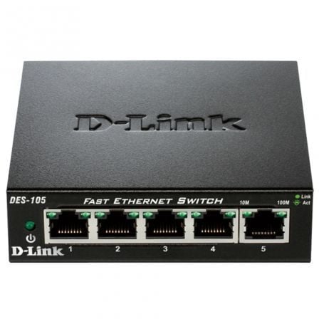 Switch D-Link DES-105 5 Puertos/ RJ-45 10/100 - Frikibase
