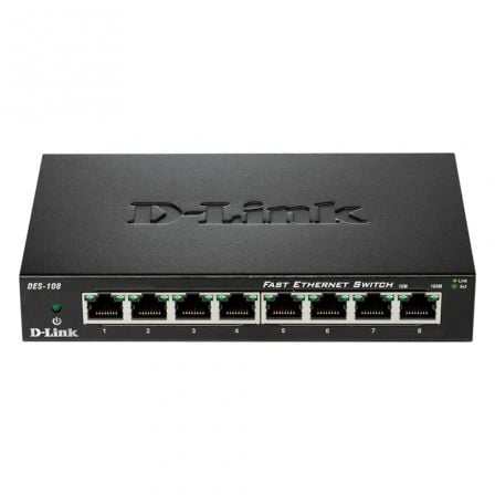 Switch D-Link DES-108 8 Puertos/ RJ-45 10/100 - Frikibase