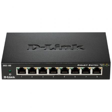 Switch D-Link DGS-108 8 Puertos/ RJ-45 10/100/1000 - Frikibase