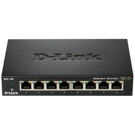 Switch D-Link DGS-108 8 Puertos/ RJ-45 10/100/1000 - Frikibase