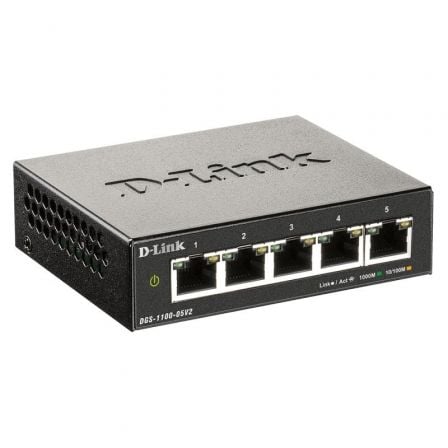 Switch D-Link DGS-1100-05V2 5 Puertos/ RJ-45 10/100/1000 - Frikibase