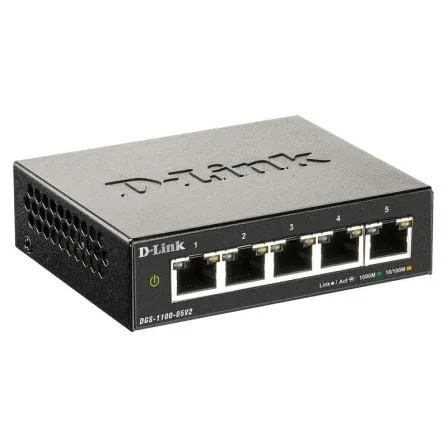 Switch D-Link DGS-1100-05V2 5 Puertos/ RJ-45 10/100/1000 - Frikibase