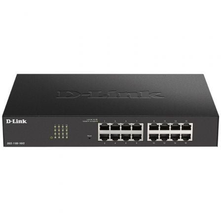 Switch Gestionable D-Link DGS-1100-16V2 16 Puertos/ RJ-45 Gigabit 10/100/1000 - Frikibase