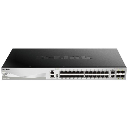 Switch Gestionable D-Link DGS-3130-30S/E 28 Puertos/ RJ-45 10/100/1000/ SFP - Frikibase