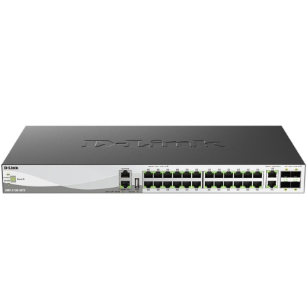 Switch D-Link DMS-3130-30TS 26 Puertos/ RJ-45 Gigabit 10Gbps/ PoE/ SFP - Frikibase