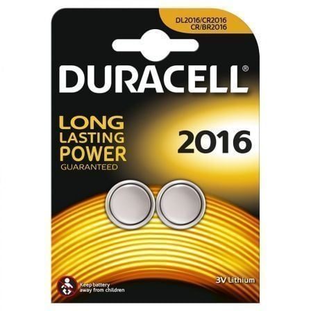 Pack de 2 Pilas de Botón Duracell DL2016B2/ 3V - Frikibase