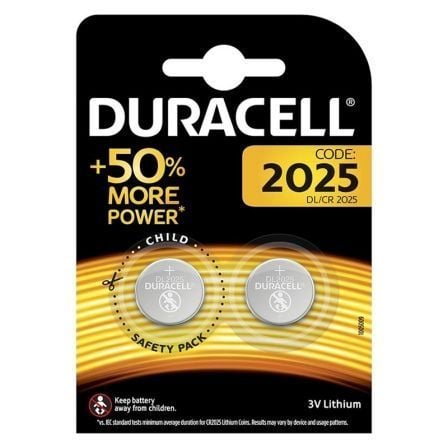 Pack de 2 Pilas de Botón Duracell DL2025B2/ 3V - Frikibase