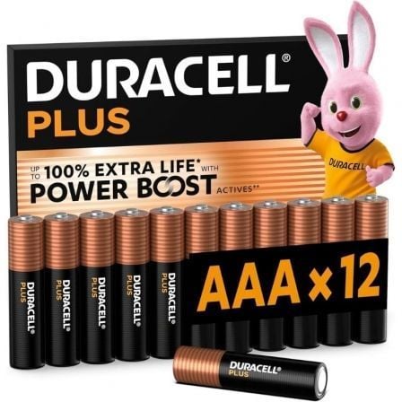 Pack de 12 Pilas AAA Duracell Plus Power Boost DPBLR3B12/ 1.5V/ Alcalinas - Frikibase