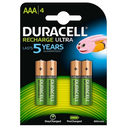 Pack de 4 Pilas AAA Duracell HR03-A/ 1.2V/ Recargables - Frikibase