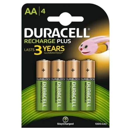 Pack de 4 Pilas AA Duracell HR6-B/ 1.2V/ Recargables - Frikibase