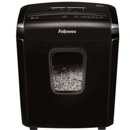 Destructora Fellowes 6M/ Minicorte de 4 x 12mm/ Negra - Frikibase