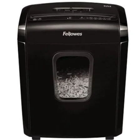 Destructora Fellowes 6M/ Minicorte de 4 x 12mm/ Negra - Frikibase