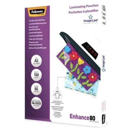 Fundas para Plastificar Fellowes 5306207/ A3/ 80 Micras/ 100 unidades - Frikibase