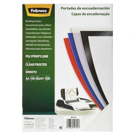 Portadas de Polipropileno Fellowes 54770/ A4/ 500 Micras/ 100 unidades/ Helado Claro - Frikibase