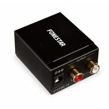 Convertidor de Audio Fonestar FO-37DA/ Entrada Toslink y RCA/ Salida 2x RCA - Frikibase