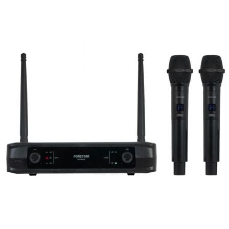 Micrófono Inalámbrico Doble Mano UHF Fonestar SONAIR-2M/ Incluye Receptor - Frikibase