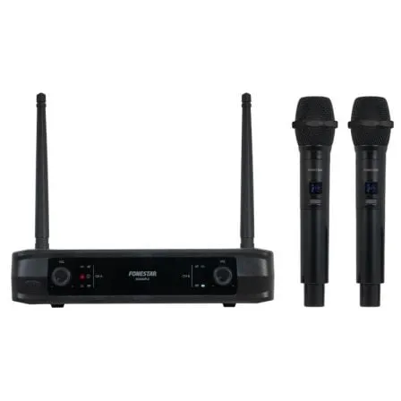 Micrófono Inalámbrico Doble Mano UHF Fonestar SONAIR-2M/ Incluye Receptor - Frikibase