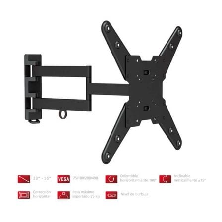 Soporte de Pared Orientable/ Inclinable Fonestar STV-683N para TV de 23-55"/ hasta 35kg - Frikibase